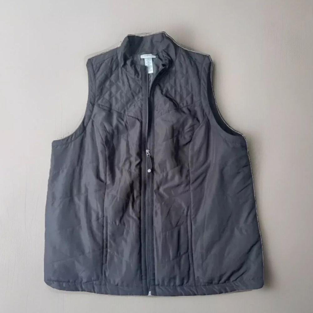 Cathrine Women’s Vest Black Size 1X 18/20W With Pockets Winter Vest